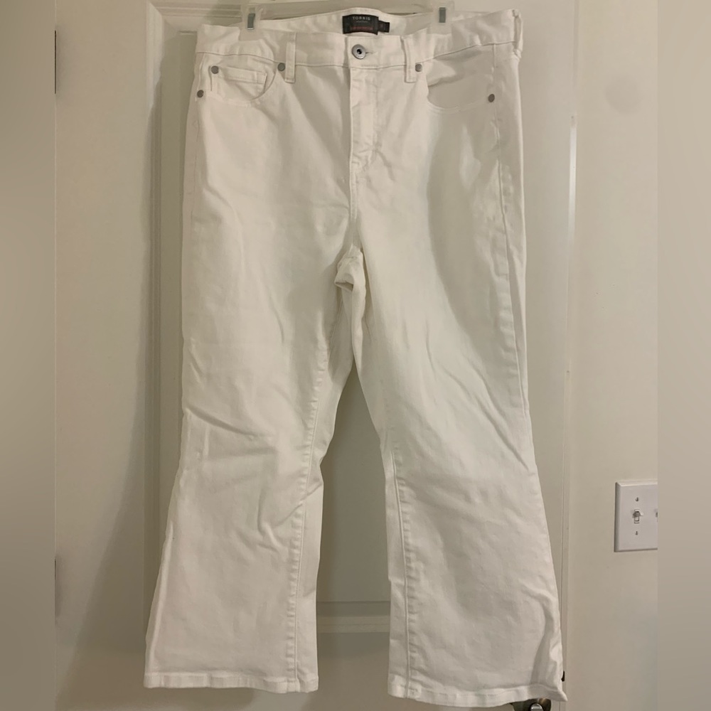 Torrid Cropped High Rise Flare Jeans